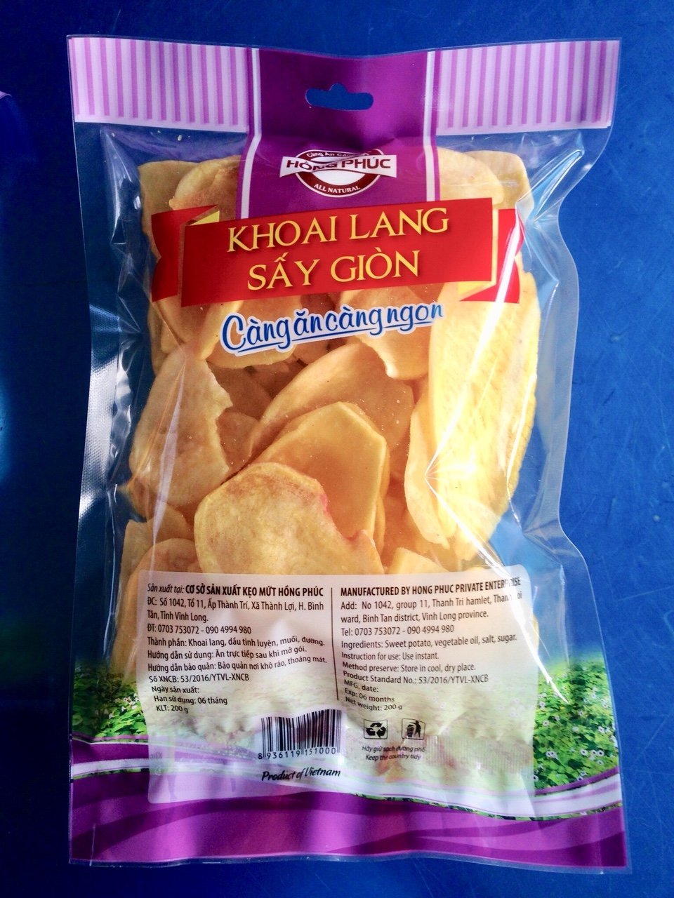 Khoai lang sấy giòn